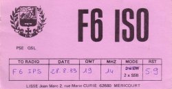 F6ISO Jean-Marc Lisse F6ISO Jean-Marc Lisse
